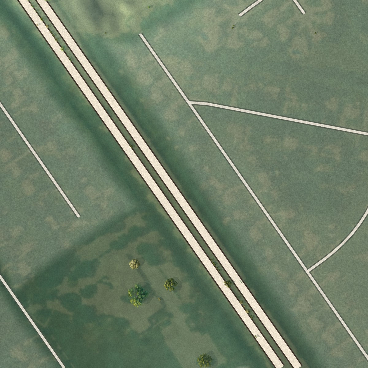 Second close-up of the map of Crossgate, Kentucky print showing more streets and buildings
