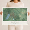 Map of Earlington, Kentucky, 12 x 18 inch unframed archival matte print