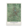 Map of Elizabethtown, Kentucky, 12 x 18 inch unframed archival matte print