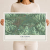Map of Grayson, Kentucky, 12 x 18 inch unframed archival matte print