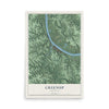 Map of Greenup, Kentucky, 12 x 18 inch unframed archival matte print
