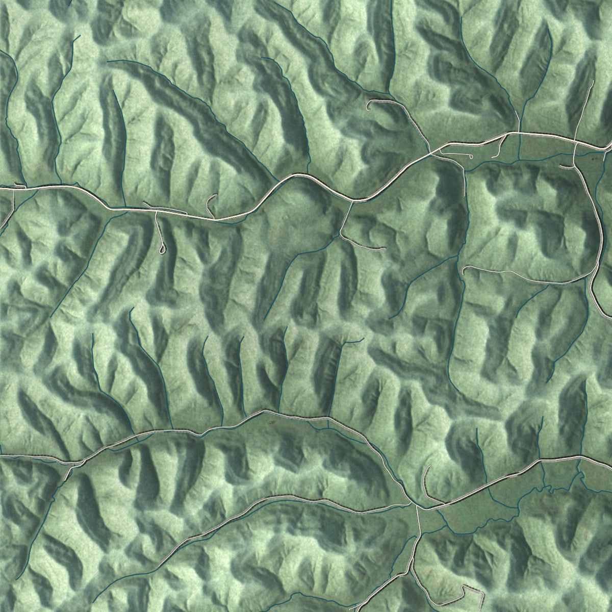 Close-up of the map of Greenup, Kentucky print showing street and building detail