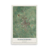 Map of Harrodsburg, Kentucky, 12 x 18 inch unframed archival matte print
