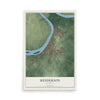 Map of Henderson, Kentucky, 12 x 18 inch unframed archival matte print