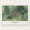 Hiseville, Kentucky map print, the full design