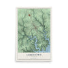 Map of Jamestown, Kentucky, 12 x 18 inch unframed archival matte print