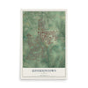 Map of Jeffersontown, Kentucky, 12 x 18 inch unframed archival matte print