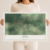 Map of Kevil, Kentucky, 12 x 18 inch unframed archival matte print