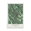 Map of Manchester, Kentucky, 12 x 18 inch unframed archival matte print