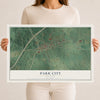 Map of Park City, Kentucky, 12 x 18 inch unframed archival matte print