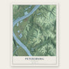 Petersburg, Kentucky map print, the full design