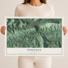 Map of Pineville, Kentucky, 12 x 18 inch unframed archival matte print