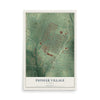 Map of Pioneer Village, Kentucky, 12 x 18 inch unframed archival matte print