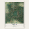 Plano, Kentucky map print, the full design
