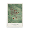 Map of Simpsonville, Kentucky, 12 x 18 inch unframed archival matte print