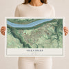 Map of Villa Hills, Kentucky, 12 x 18 inch unframed archival matte print
