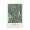Map of Williamsburg, Kentucky, 12 x 18 inch unframed archival matte print
