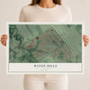 Map of Windy Hills, Kentucky, 12 x 18 inch unframed archival matte print