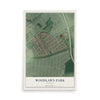 Map of Woodlawn Park, Kentucky, 12 x 18 inch unframed archival matte print
