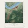 Avondale, Louisiana map print, the full design