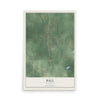 Map of Ball, Louisiana, 12 x 18 inch unframed archival matte print