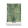 Map of Baskin, Louisiana, 12 x 18 inch unframed archival matte print