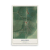 Map of Belcher, Louisiana, 12 x 18 inch unframed archival matte print