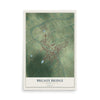 Map of Breaux Bridge, Louisiana, 12 x 18 inch unframed archival matte print