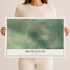 Map of Brownfields, Louisiana, 12 x 18 inch unframed archival matte print