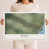 Map of Brusly, Louisiana, 12 x 18 inch unframed archival matte print