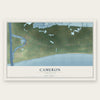 Cameron, Louisiana map print, the full design