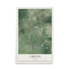 Map of Carlyss, Louisiana, 12 x 18 inch unframed archival matte print