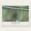 Centerville, Louisiana map print, the full design