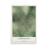 Map of Church Point, Louisiana, 12 x 18 inch unframed archival matte print