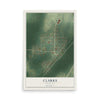 Map of Clarks, Louisiana, 12 x 18 inch unframed archival matte print