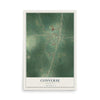 Map of Converse, Louisiana, 12 x 18 inch unframed archival matte print