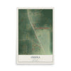 Map of Creola, Louisiana, 12 x 18 inch unframed archival matte print