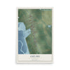 Map of Cut Off, Louisiana, 12 x 18 inch unframed archival matte print