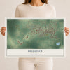 Map of DeQuincy, Louisiana, 12 x 18 inch unframed archival matte print