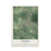 Map of DeRidder, Louisiana, 12 x 18 inch unframed archival matte print