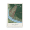 Map of Destrehan, Louisiana, 12 x 18 inch unframed archival matte print