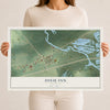 Map of Dixie Inn, Louisiana, 12 x 18 inch unframed archival matte print
