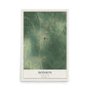 Map of Dodson, Louisiana, 12 x 18 inch unframed archival matte print