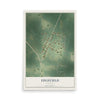 Map of Edgefield, Louisiana, 12 x 18 inch unframed archival matte print