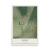 Map of Fenton, Louisiana, 12 x 18 inch unframed archival matte print