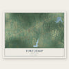 Fort Jesup, Louisiana map print, the full design