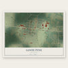Good Pine, Louisiana map print, the full design