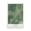 Map of Grayson, Louisiana, 12 x 18 inch unframed archival matte print