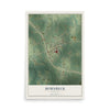 Map of Hornbeck, Louisiana, 12 x 18 inch unframed archival matte print