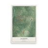Map of Jackson, Louisiana, 12 x 18 inch unframed archival matte print